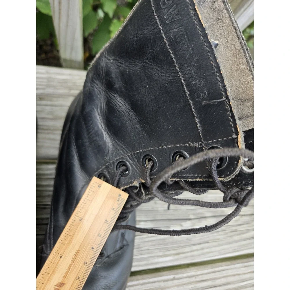 Vintage 1960s BF Goodrich 7-66 Black Military Combat Boots Sz 9W Slip knot